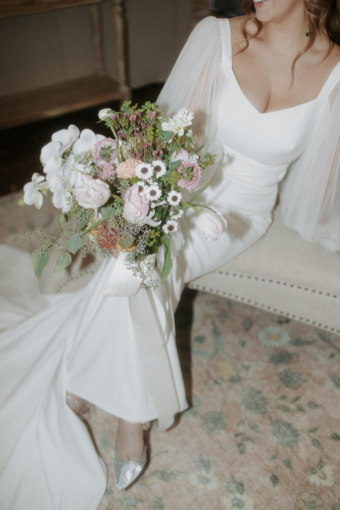 Bride with bouquet